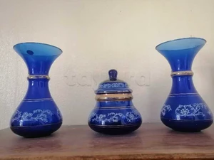 3 vases retondo blue