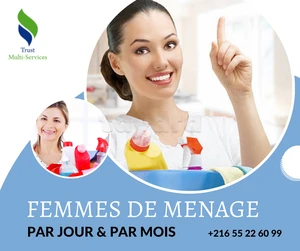 FEMMES DE MENAGE PAR MOIS A RADES  & HAMMAM LIF 55331723