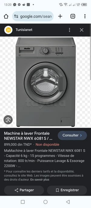 machine a laver newstar 6kg 