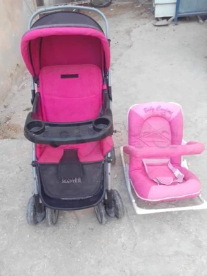 lit bébé et chaise bébé et poussette 