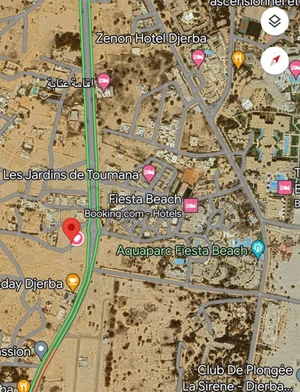 terrain 634 mètres à vendre a Djerba midoun en face de jardin toumana Permis de construire .titre blue .600 mètres à plage (RXWP+WH9 Mezraya) maps  53944747