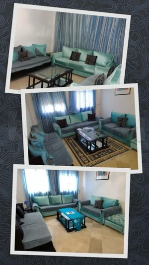 location appartement richement meublé par jour vacances une chambre salon à Tunis route la Marsa Aouina wifi illimité appartement propre 