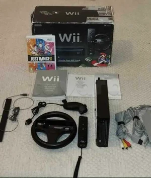 🥸Nintendo Wii Packed Black Mario Kart🥸