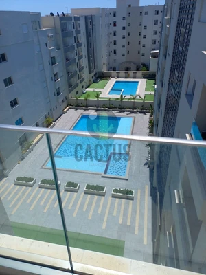 Location Estivale:S+2 dans une résidence avec piscine à Cité El Wafa, Nabeul.