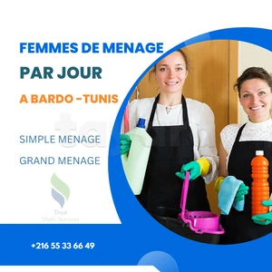 FEMME DE MENAGE PAR JOUR A BARDO -TUNIS