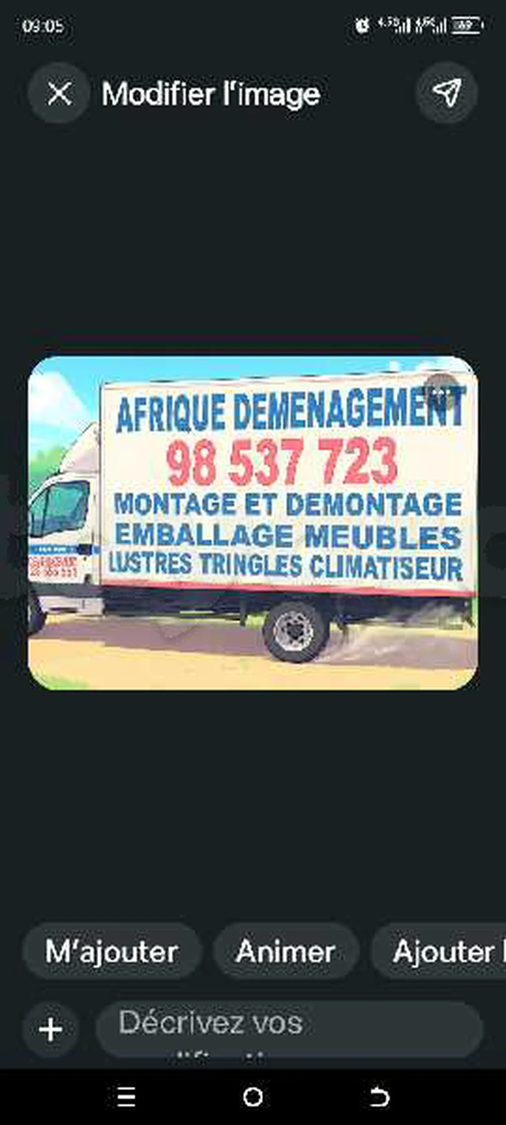 selected image