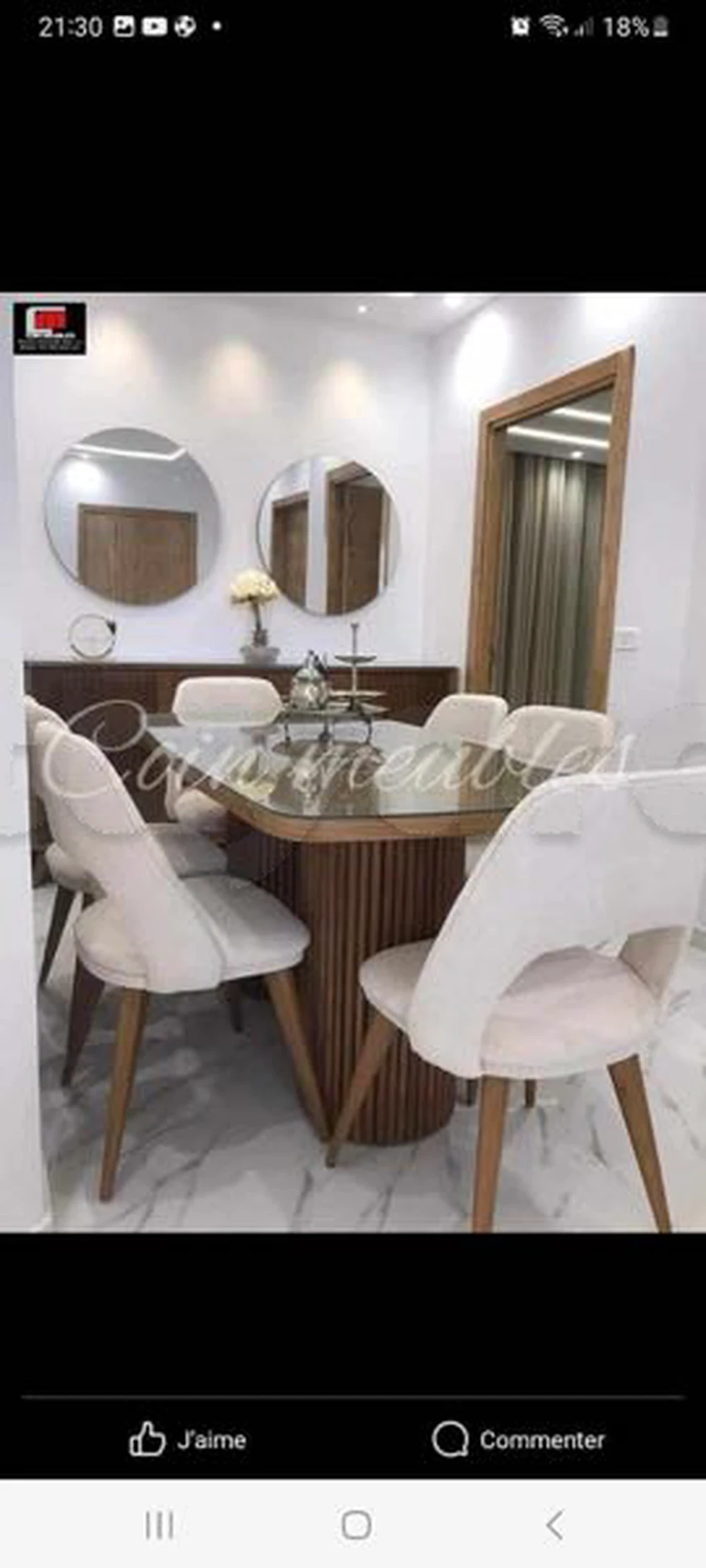 salle à manger moderne chez coin meubles Tayara