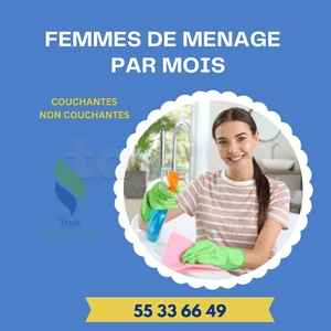 FEMME DE MENAGE PAR MOIS AU KRAM - CARTHAGE