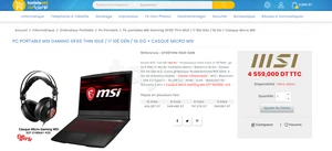 MSi GF 65 thin 10 ue _ Nvidia RTX 3060_i7 10éme gen