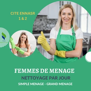 FEMME DE MENAGE PAR JOUR A CITE ENNASR 1 & 2
