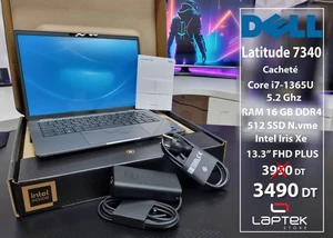 Dell Latitude 7340 😍 Jamais Servis 😍 Core I7 13éme Gén vPro 😍 16 Go RAM DDR5 4800 Mhz 😍 512 Go SSD Nvme  😍 3490 DT 🧡