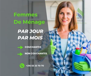 FEMMES DE MENAGE PAR MOIS AU LAC 1 & LAC 2