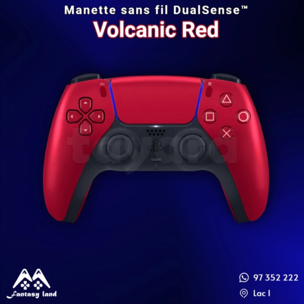 Manette DualSense PS5 Deep Earth Volcanic Rouge à Fantasy Land Lac1 TEL:  97352222