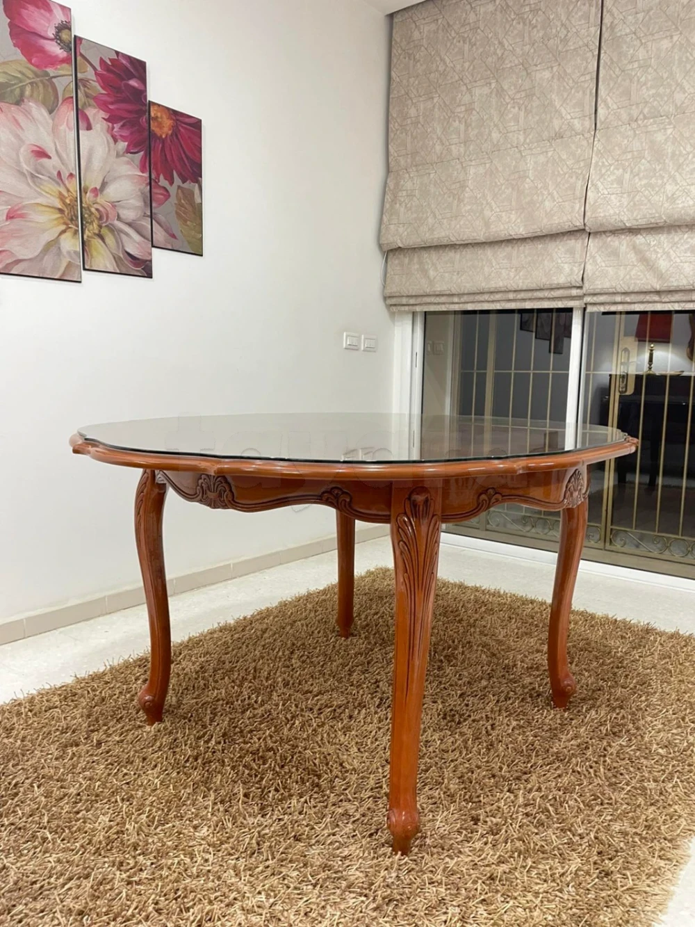 Table en bois de salle a manger de l'Italie Tayara